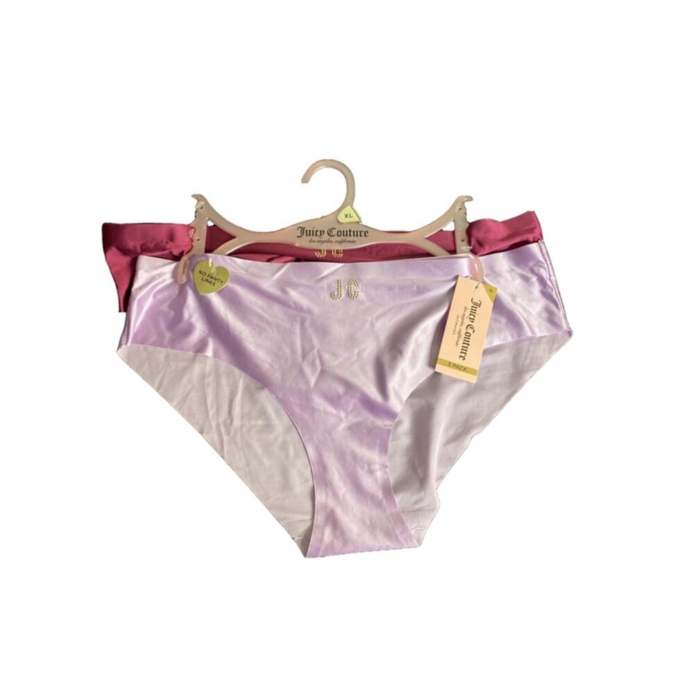 Juicy Couture No Panty Lines 3-Pack Underwear Size XL NWT Seamless Briefs